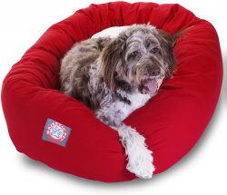<strong>MAJESTIC PET POLY-COTTON SHERPA BAGEL DOG BED</strong>