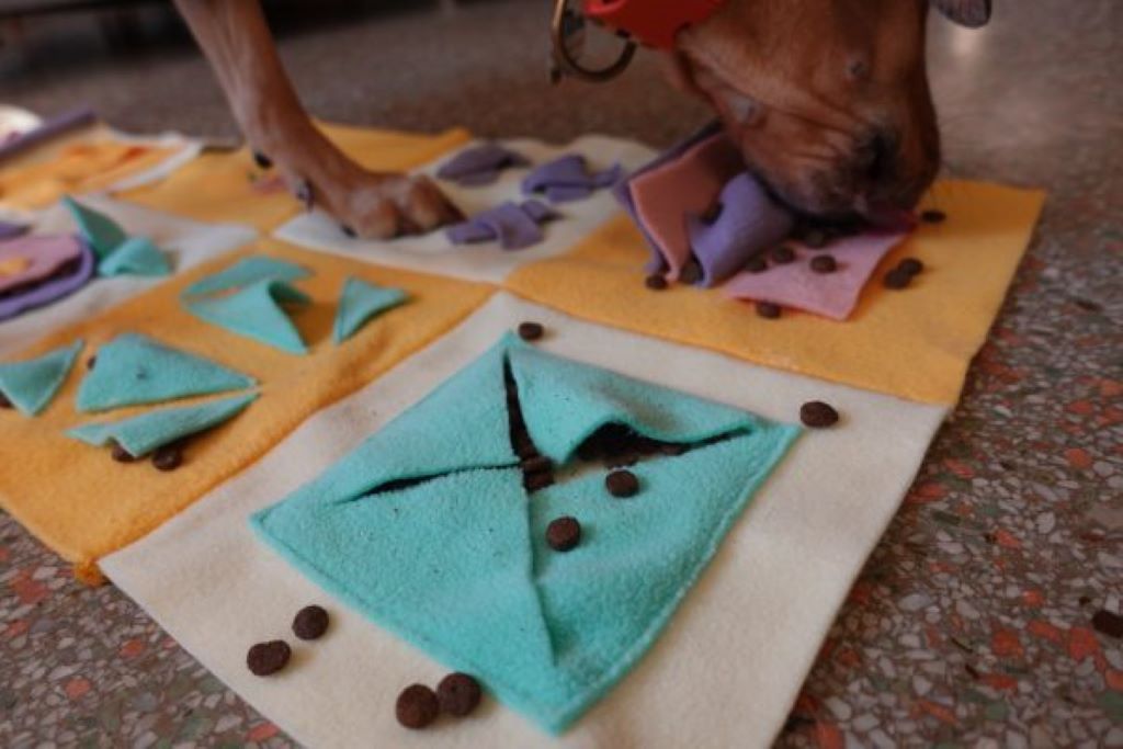 What kind of fabric do you use to make a snuffle mat