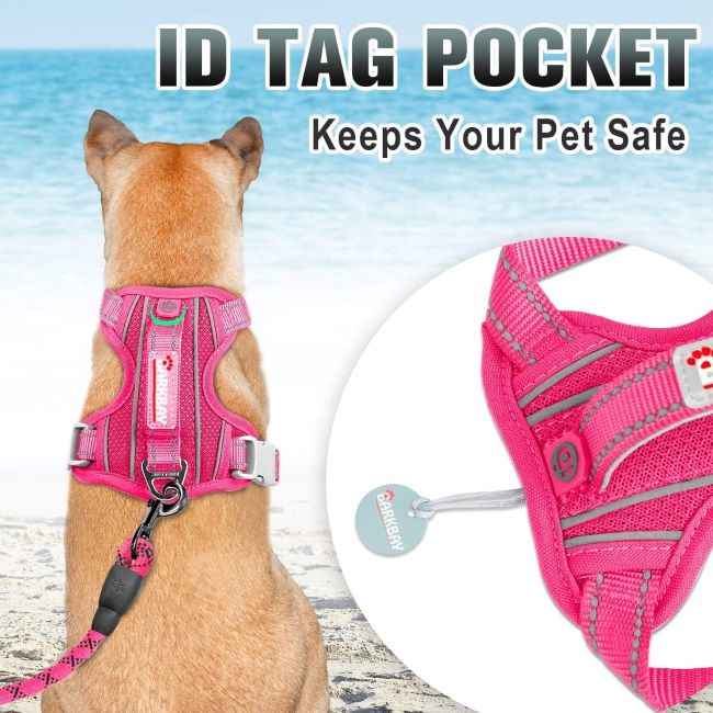 Reflective Large Dog Harness by BARKBAY with Easy Control Handle and ID Tag Pocket