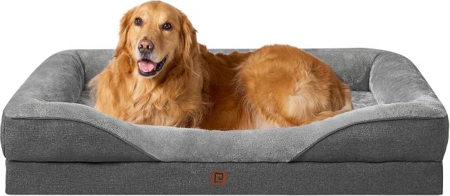Comfortable Grey XL Dog Bed – Orthopedic Support for Large Breed Dogs