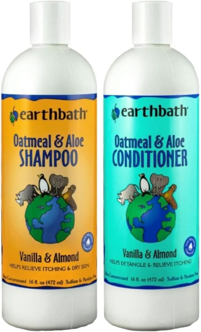 Earthbath Oatmeal & Aloe Dog Shampoo & Conditioner – Soothes Dry, Itchy Skin