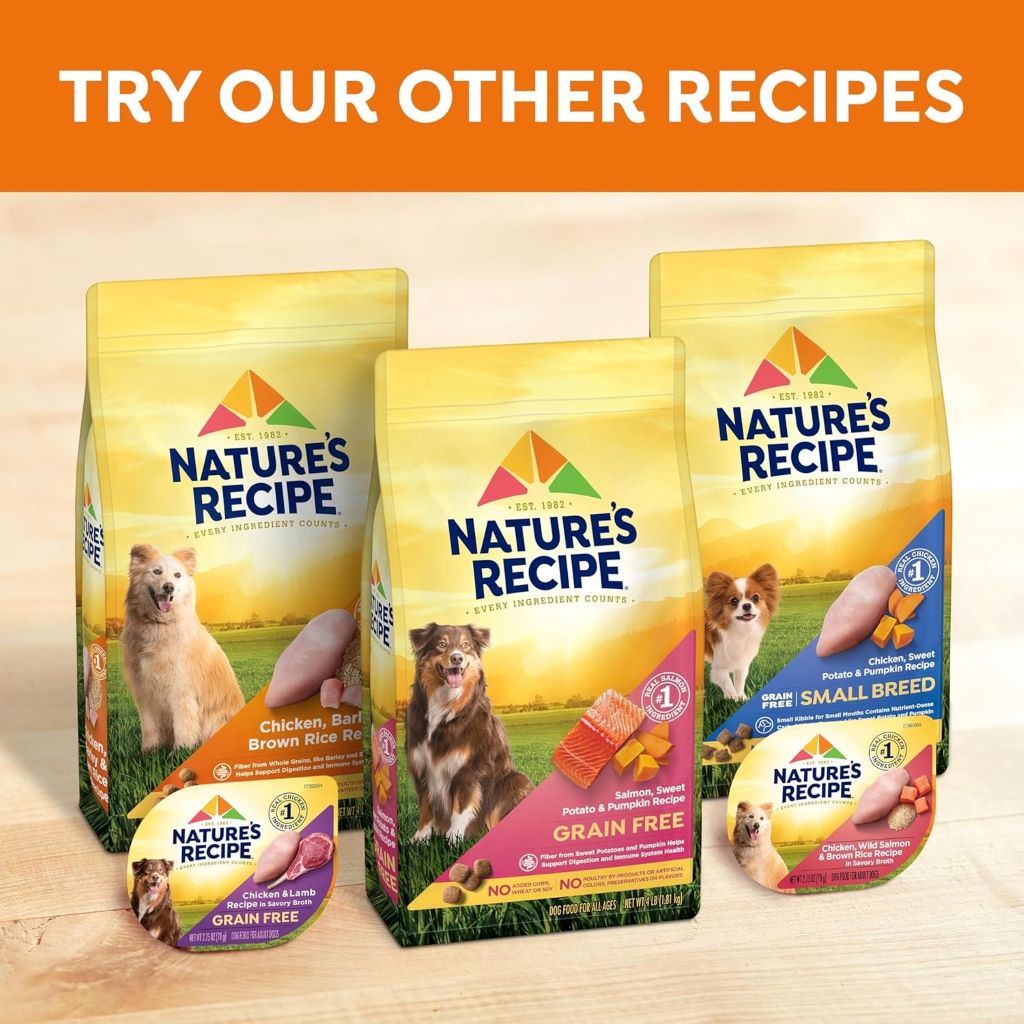 Nature’s Recipe Salmon, Sweet Potato & Pumpkin 24 lb bag for dogs