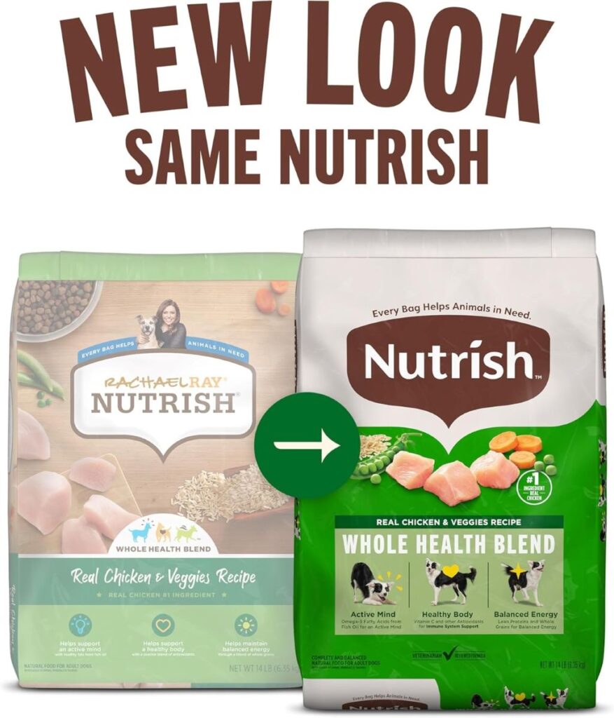 Healthy dry dog food Nutrish Real Chicken & Veggies 40 lb bag