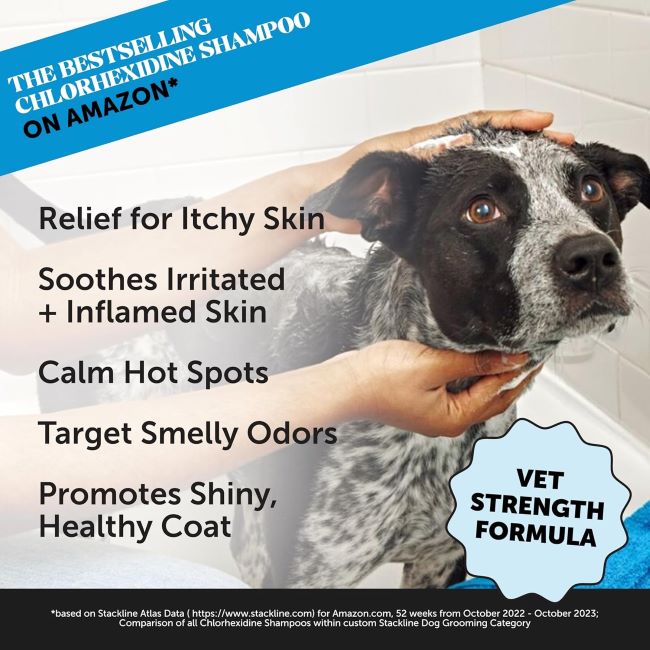 Gentle Deodorizing Pet Shampoo for Allergies, Skin Irritation, and Healthy Coat Maintenance
