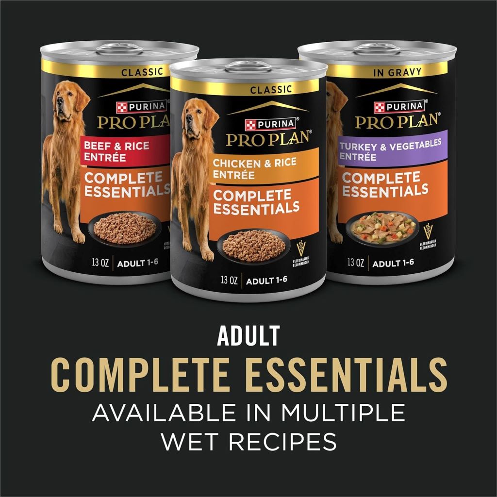 Purina Pro Plan Complete Essentials shredded chicken and rice formula for dogs