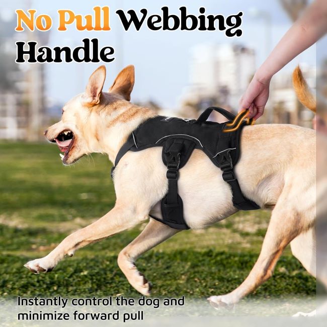Comfortable and secure harness for walking, hiking, and training large dogs