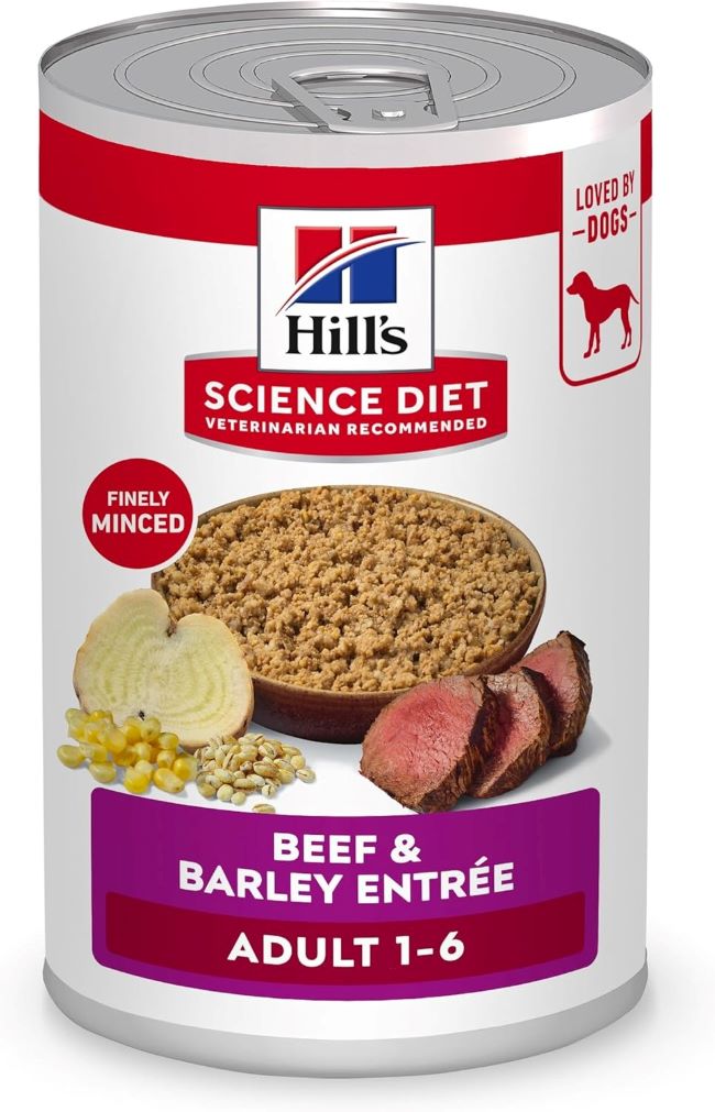 Hill’s Science Diet Adult 1-6 Wet Dog Food – Beef & Barley, 13oz Cans (12-Pack) Review