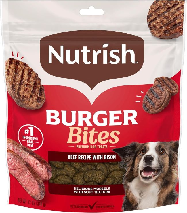 Rachael Ray Nutrish Beef and Bison Burger Bites 12 oz dog treats review