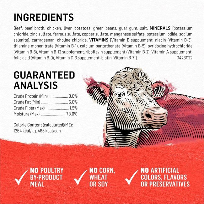 Natural pate dog food with added vitamins and minerals by Purina Beyond