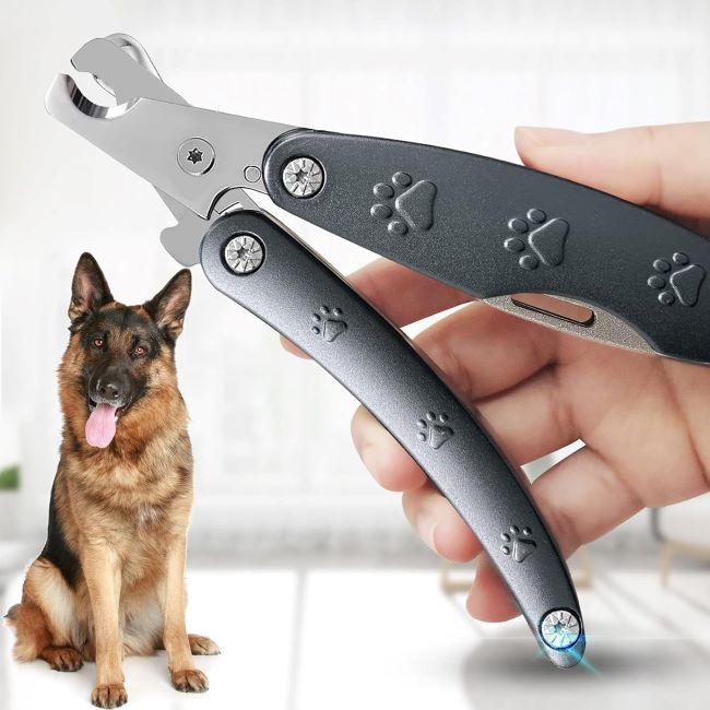 KXCDTECH heavy-duty 3-in-1 dog nail clipper with sharp blades for large dogs