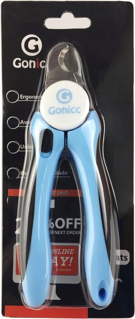 Safe and precise Gonicc pet grooming nail clippers for dogs and cats