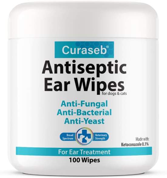 Curaseb Cat and Dog Ear Infection Treatment Wipes