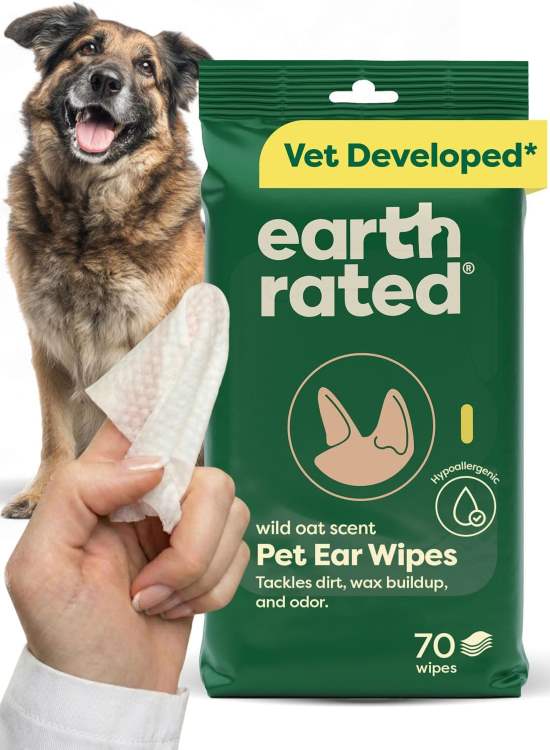 Earth Rated USDA Certified Hypoallergenic Dog Wipes