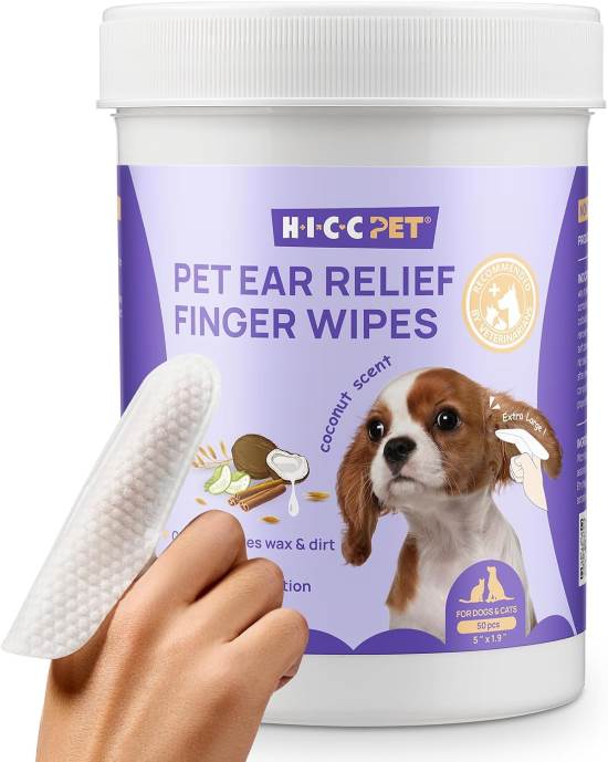 HICC PET Ear Cleaner Finger Wipes