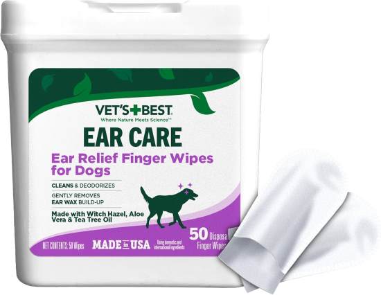 Vet's Best Cleansing Deodorizes Disposable Ear Wipes
