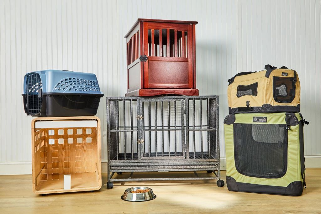 Portable folding dog crate assembled for safe and convenient pet travel