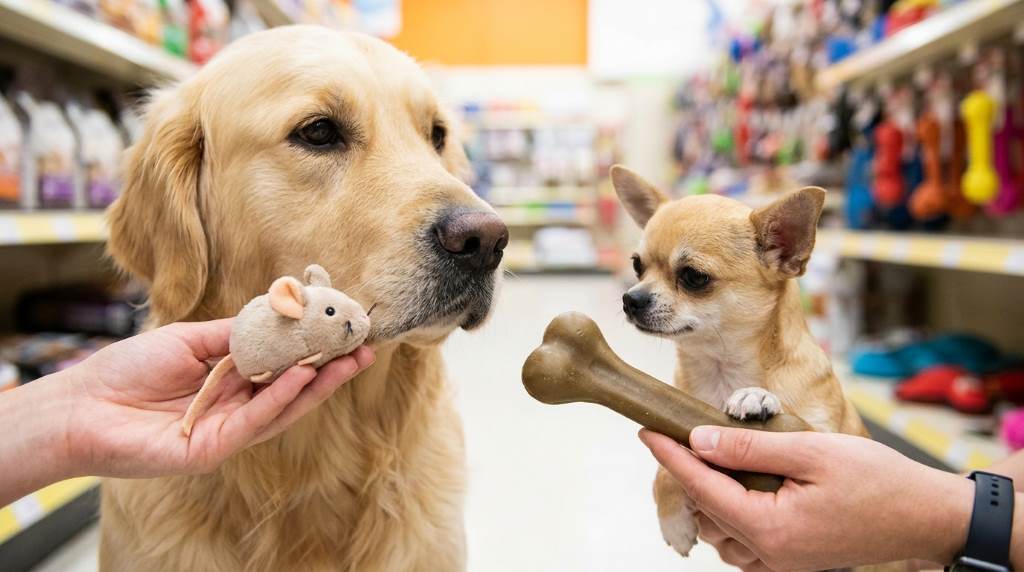 Various chew toys designed for aggressive dog chewers