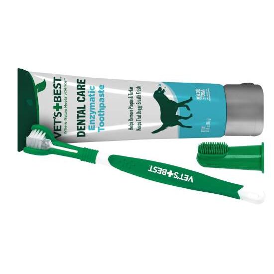 Vet's Best Dog Toothbrush and Enzymatic Toothpaste Kit