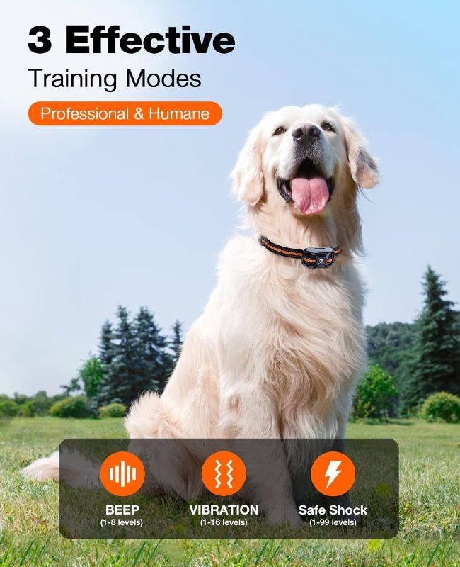 Bousnic waterproof dog training collar for multiple dog sizes